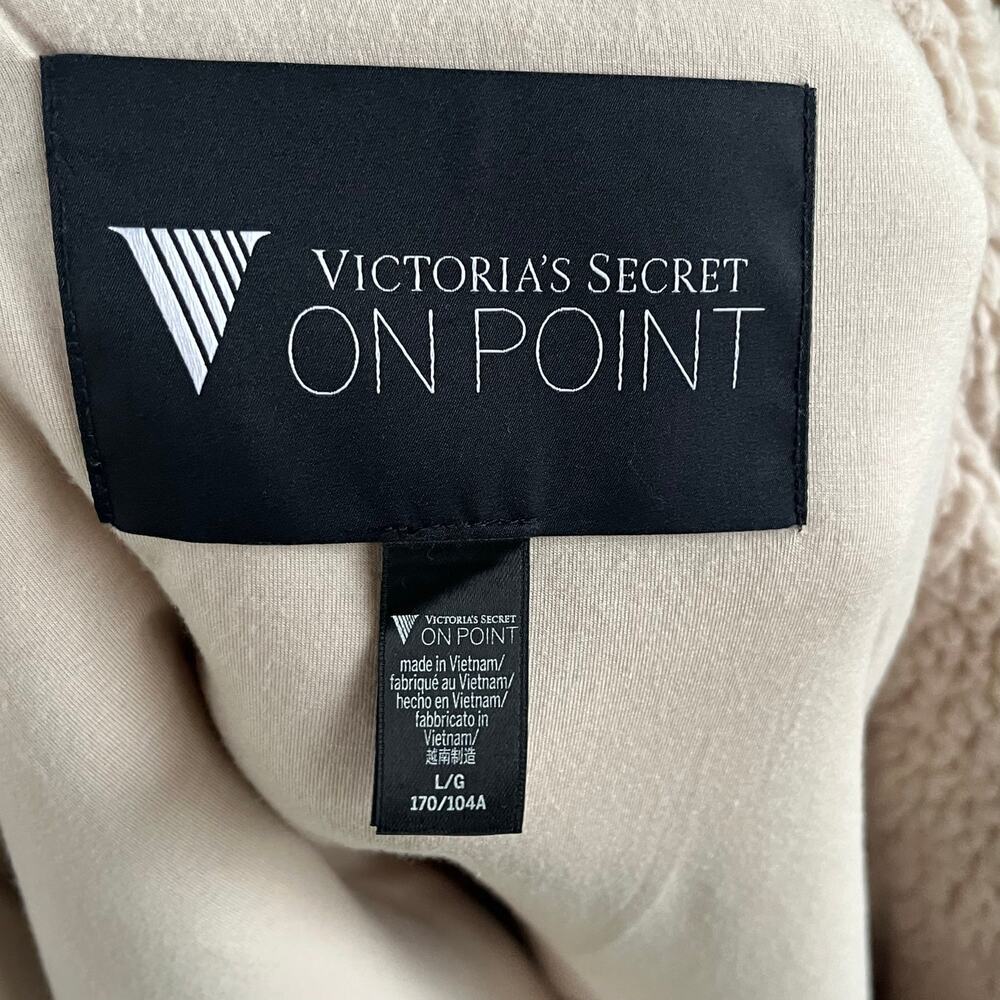 Victoria's Secret On Point Women's Zip Front Teddy Jacket Beige Size L - Picture 8 of 10